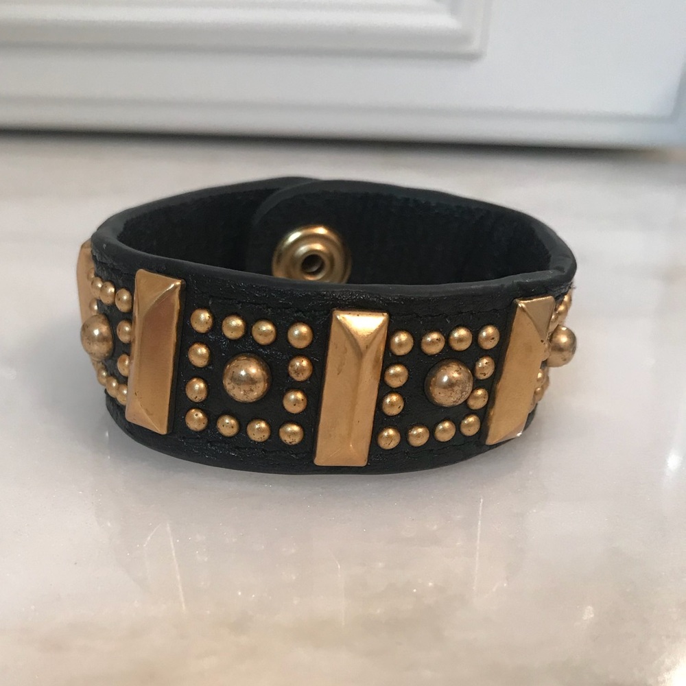 Rebecca minkoff black leather bracelet